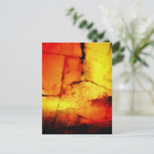 Moderne Abstrakte Malerei Postkarte (Stehend Vorderseite)