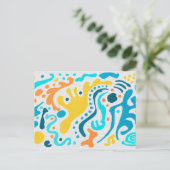 Moderne Abstrakte Malerei Postkarte (Stehend Vorderseite)