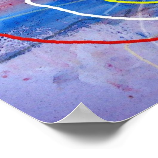 Moderne Abstrakte Malerei Print Poster (Ecke)