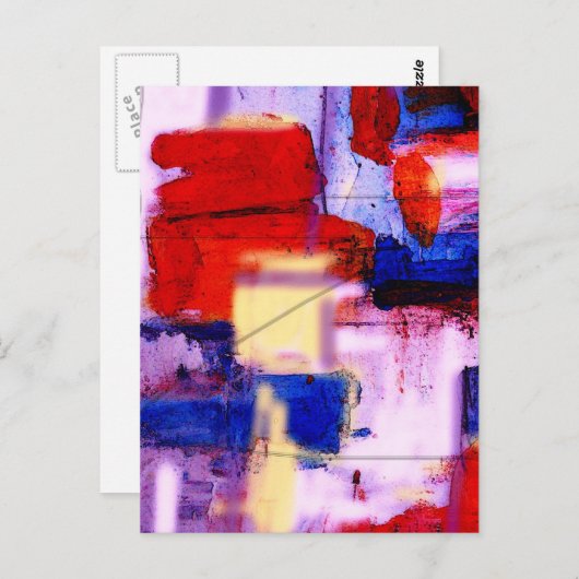 Moderne Abstrakte Malerei Print Postkarte (Vorne/Hinten)
