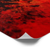 Moderne Abstrakte Malerei Print Red Creative Poster (Ecke)