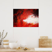 Moderne Abstrakte Malerei Print Red Creative Poster (Küche)