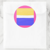 moderne abstrakte Malerei Runder Aufkleber (Tasche)