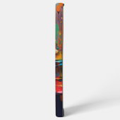 Moderne abstrakte Malerei Telefonzelle Samsung Galaxy Hülle (Linke Seite)