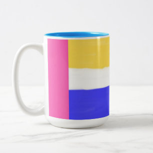 moderne abstrakte Malerei Zweifarbige Tasse