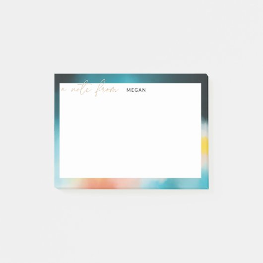 Moderne, abstrakte, malerische Grenze Post-it Klebezettel (Vorderseite)