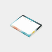 Moderne, abstrakte, malerische Grenze Post-it Klebezettel (angewinkelt)