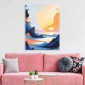 Moderne, Abstrakte Malerwerbung Leinwanddruck (Insitu (Wohnzimmer))