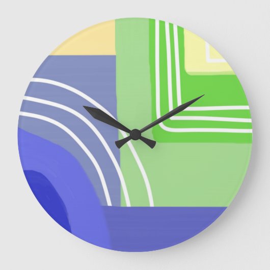 moderne abstrakte Malkunst Große Wanduhr (Vorderseite)