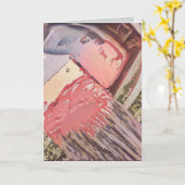 Moderne abstrakte Malpinselkunst warme Farben Karte (Gelbe Blume)