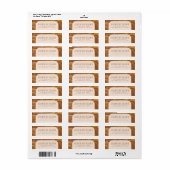 Moderne Abstrakte Marble Swirl Gold Rücksendeadres (Vorne)