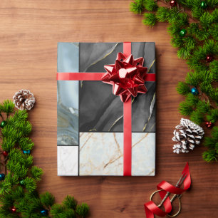 Moderne abstrakte Marmor-Achat-Geometrie-Block Geschenkpapier