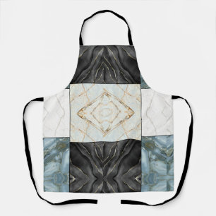 Moderne abstrakte Marmor-Achat-Geometrie-Block Schürze