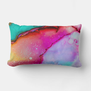 Moderne abstrakte Marmor-Wasserfarben-Gestaltung Lendenkissen