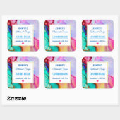 Moderne, Abstrakte MarmorklassSOAP Quadratischer Aufkleber (Blatt)