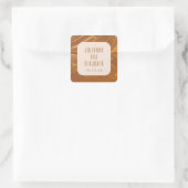 Moderne Abstrakte Marmorschwingel GoldWedelgolden Quadratischer Aufkleber (Tasche)