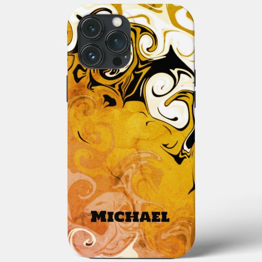 Moderne Abstrakte Maskuline Coole Inspirivity Gold Case-Mate iPhone Hülle (Rückseite)