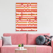 Moderne Abstrakte Mauer Art Pastel Rote Grüne Stre Leinwanddruck (Insitu (Wohnzimmer))