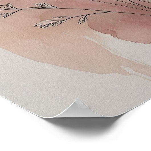 Moderne Abstrakte Mauer der Blumen V Poster (Ecke)