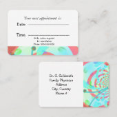 Moderne Abstrakte medizinische Ernennung Terminkarte (Vorne/Hinten)