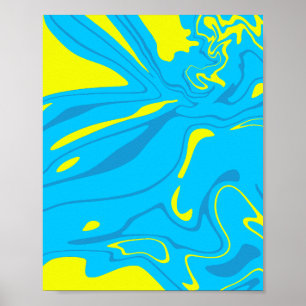 Moderne abstrakte Meeresströmungen Poster