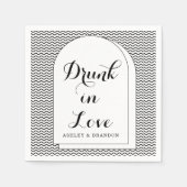 Moderne Abstrakte Minimalhochzeit Napkins Serviette (Vorderseite)