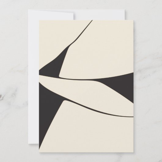 Moderne Abstrakte Minimalismus Japandi Stil Hochze Save The Date (Vorderseite)