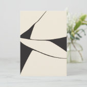 Moderne Abstrakte Minimalismus Japandi Stil Hochze Save The Date (Stehend Vorderseite)