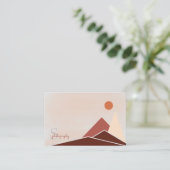 Moderne Abstrakte Minimalistische Berge Beruflich  Visitenkarte (Stehend Vorderseite)