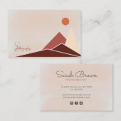 Moderne Abstrakte Minimalistische Berge Beruflich  Visitenkarte (Vorne/Hinten)