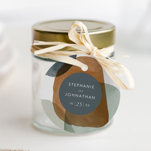 Moderne Abstrakte Minimalistische Gastgeschenk Hoc Geschenkanhänger