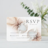 Moderne Abstrakte Minimalistische Hochzeitskarte Einladung (Stehend Vorderseite)