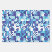 Moderne Abstrakte Minimalistische Kreise Lila Blue Geschenkpapier Set (Vorderseite 3)
