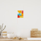 Moderne abstrakte minimalistische Linienkunstposte Poster (Küche)