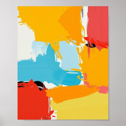 Moderne abstrakte minimalistische Linienkunstposte Poster (Vorne)