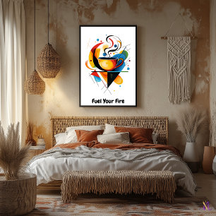 Moderne Abstrakte Minimalistische Motivierende Kaf Poster