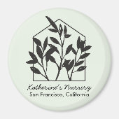 Moderne Abstrakte Minimalistische Schwarzhäuser Magnet (Vorne)