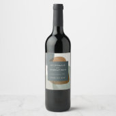 Moderne Abstrakte Minimalistische Wasserfarbenhoch Weinetikett (Vorderseite)