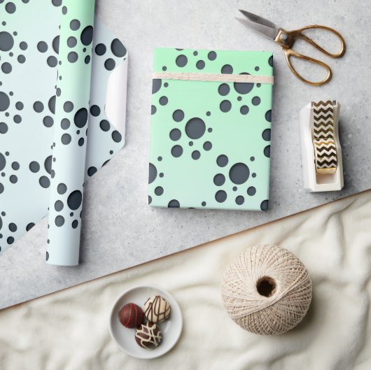 Moderne abstrakte mintgrüne Papier-Schnitt-Muster Geschenkpapier (Kunsthandwerk)