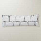 Moderne abstrakte Mischformen und Streifen Seitenschläferkissen (Rückseite)