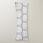 Moderne abstrakte Mischformen und Streifen Seitenschläferkissen (Vorderseite Vertikal)