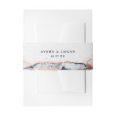 Moderne Abstrakte Mondlichtblauer Hochzeit Einladungsbanderole (Vorderseite Beispiel)