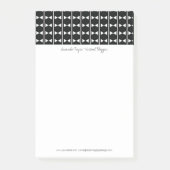 Moderne Abstrakte monochrome Schwarz-Weiß-Diamant Post-it Klebezettel (Vorderseite)