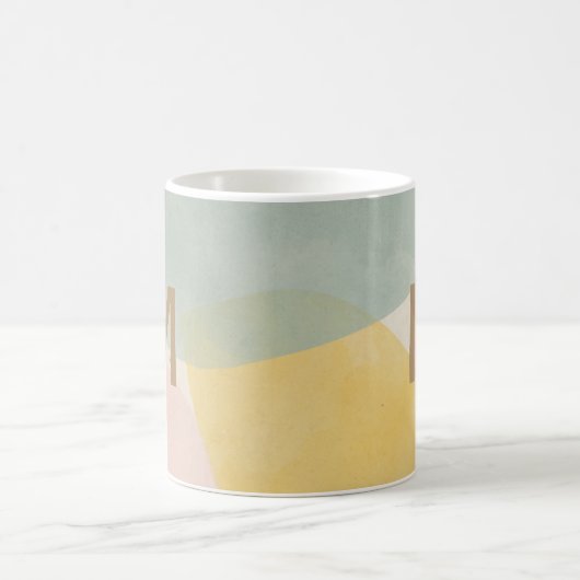 Moderne Abstrakte Monogramm-Farbgebung Kaffeetasse (Mittel)