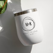 Moderne Abstrakte Monogramm-Gastgeschenk Hochzeit
