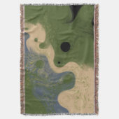 Moderne abstrakte mosige Topographie Decke (Vorderseite Vertikal)