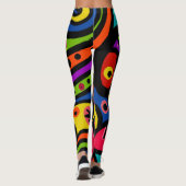 Moderne abstrakte multi Farbe Leggings (Rückseite)