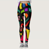 Moderne abstrakte multi Farbe Leggings (Vorderseite)