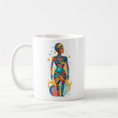 Moderne Abstrakte Mummy Artwork mit hellen Farben Kaffeetasse (Links)
