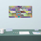 Moderne abstrakte Muster-Geburtstagsfeier Banner (Messe)